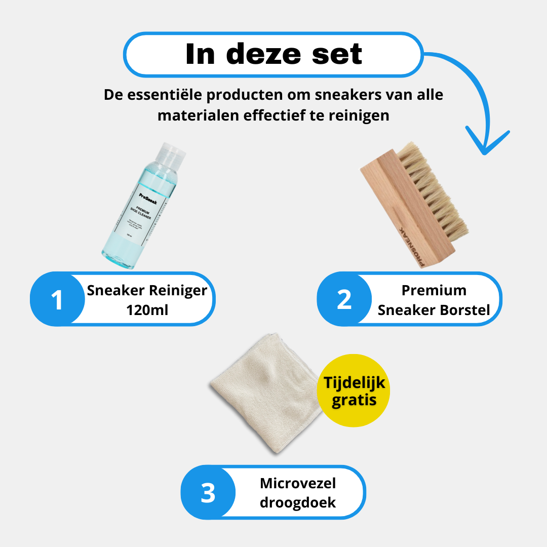 sneaker cleaning set, schoenen schoonmaak set