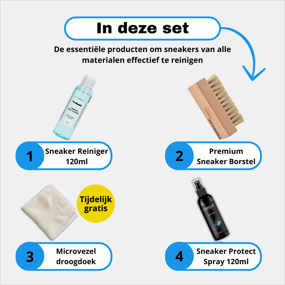 sneaker cleaning set, schoenen schoonmaak set